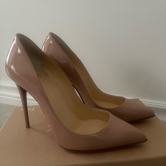Christian Louboutin Nude Pigalle Follies 100 Heels - Picture 3 of 7